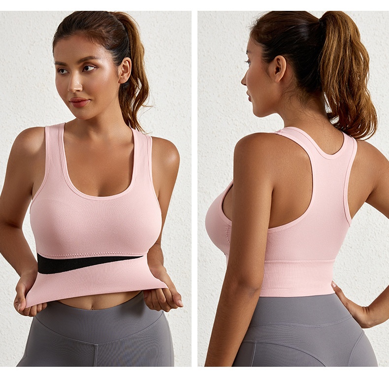 Yoga Sports Bra Womens Yoga Running Seamless Tank Top Wearable